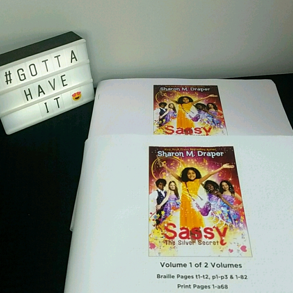 SOLD**New Braille Books Sassy The Silver Secret